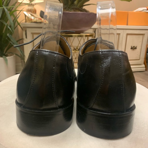DUCA Black Leather Dress Shoes Size 44/ US 10 - Picture 5 of 15